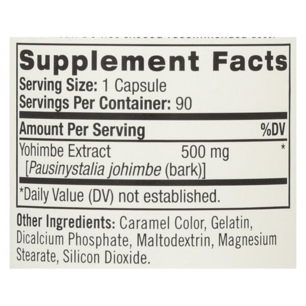 Natrol Yohimbe Bark - 500 mg - 90 Caps - Image 2