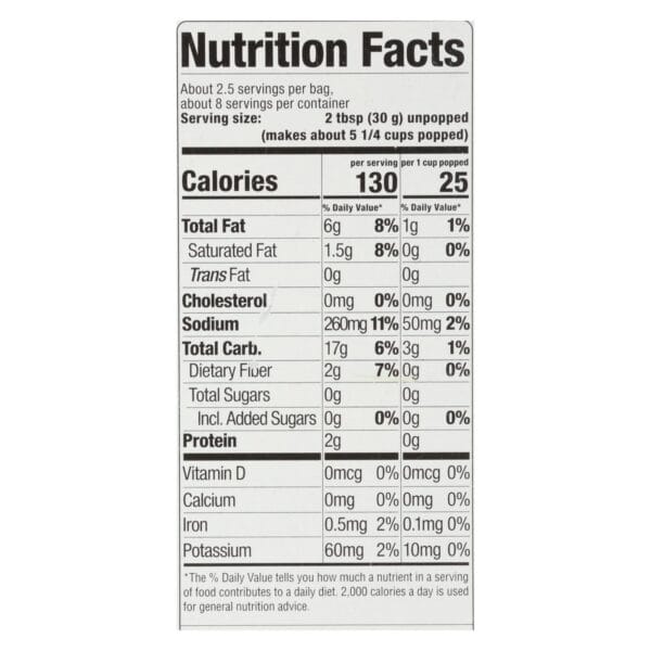 Skinnypop Popcorn - Popcorn Micro Sea Salt 3pk - Case of 12 - 3/2.8 OZ - Image 2