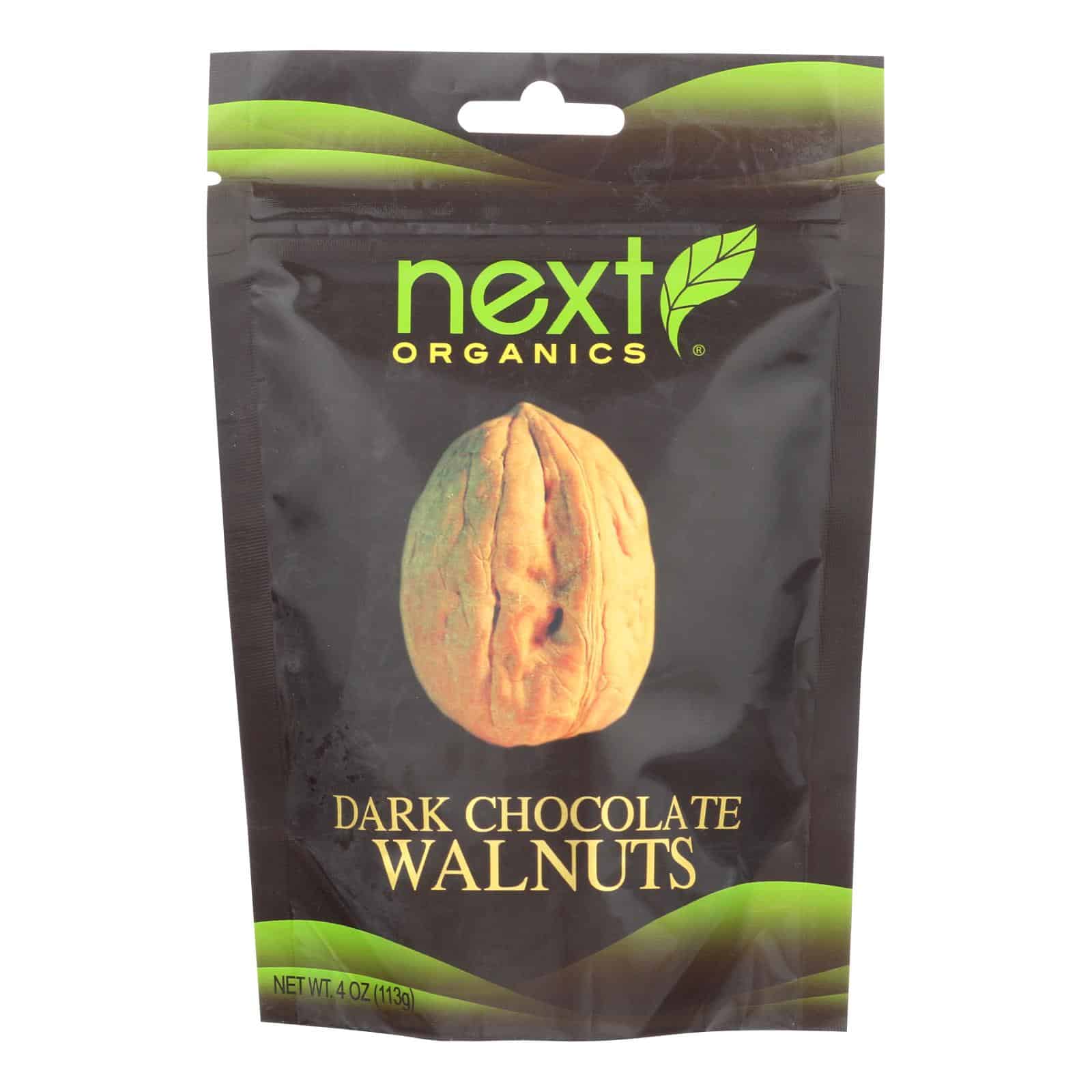 Next Organics Walnuts, Dark Chocolate - Case of 6 - 4 OZ - Image 2