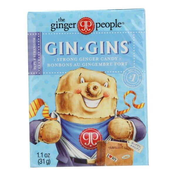 Ginger People Gingins Super Boost Candy - Case of 24 - 1.1 oz - Image 3