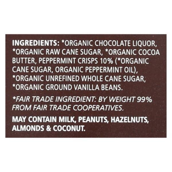 Equal Exchange Organic Dark Chocolate Bar - Mint Crunch - Case of 12 - 2.8 oz. - Image 3