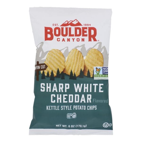 Boulder Canyon Natural Foods - Kettle Chips Wht Cheddar - Case of 12 - 6 OZ - Image 3