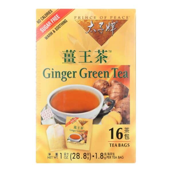 Prince of Peace Ginger Green Tea - 16 Tea Bags - Image 2