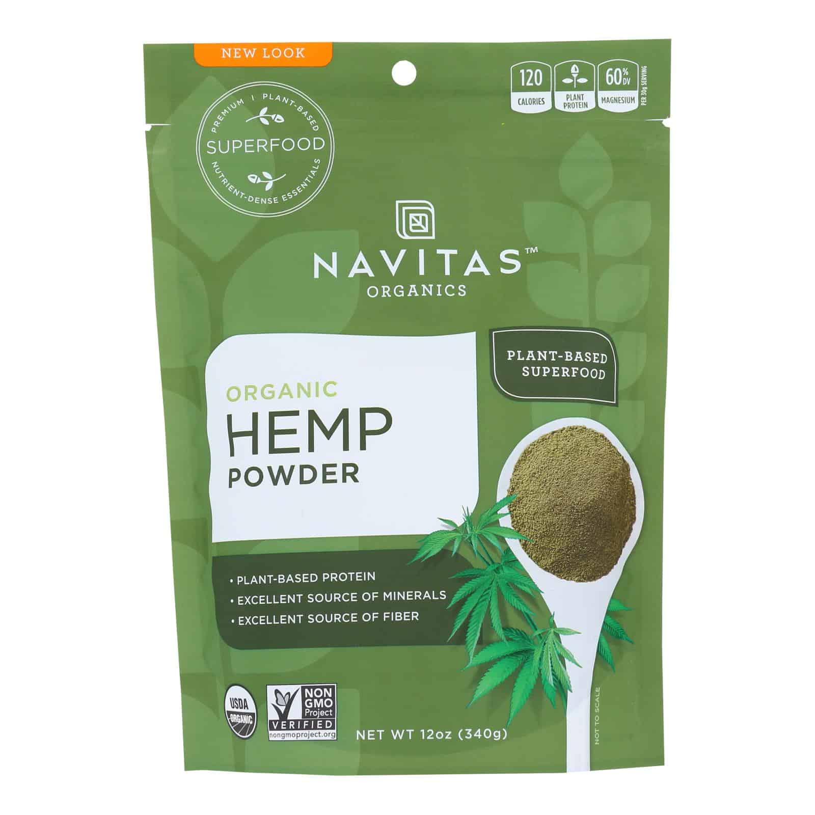Navitas Naturals Protein Powder - Organic - Hemp - Raw - 12 oz - case of 6 - Image 2
