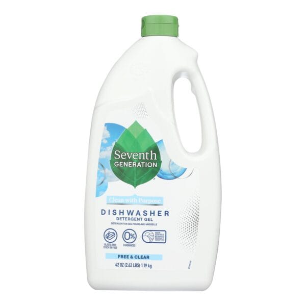 Seventh Generation Auto Dishwasher Gel - Free and Clear - Case of 6 - 42 Fl oz.