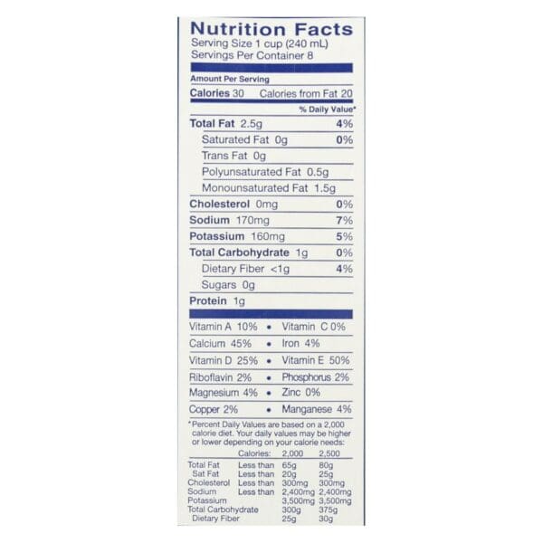 Almond Breeze - Almond Milk - Unsweetened Vanilla - Case of 8 - 64 fl oz. - Image 2