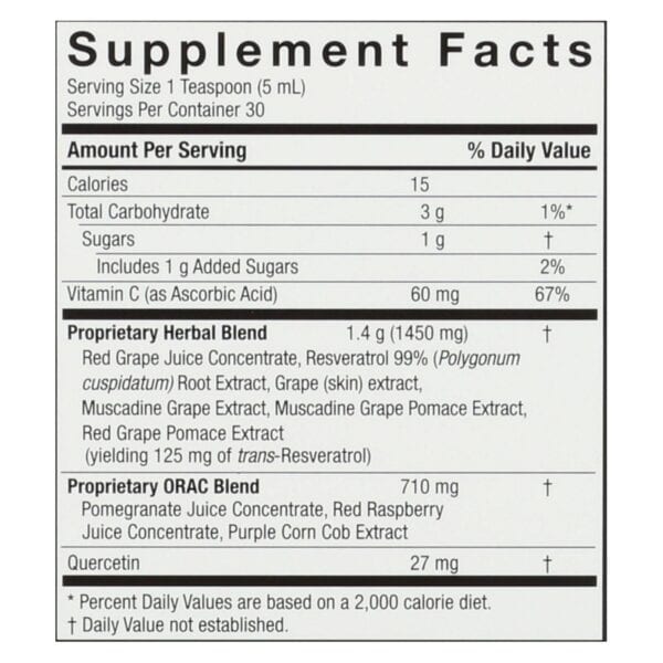 Nature's Answer - Resveratrol Reserve Alcohol Free - 5 fl oz - Image 2