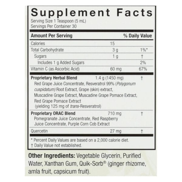 Nature's Answer - Resveratrol Reserve Alcohol Free - 5 fl oz - Image 3