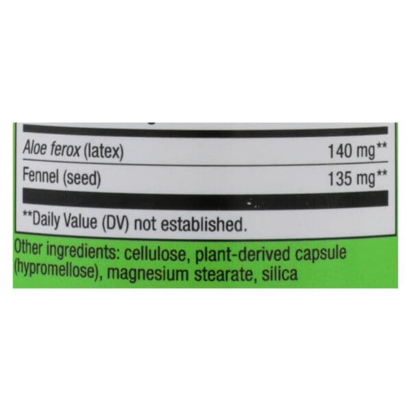 Nature's Way - Aloe Latex with Fennel - 100 Vegetarian Capsules