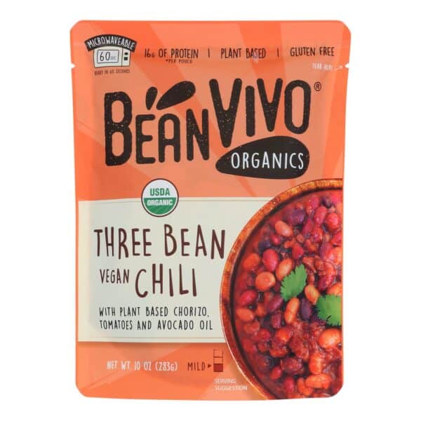 Bean Vivo - Chili 3 Bean Vegan - Case of 6-10 OZ - Image 2