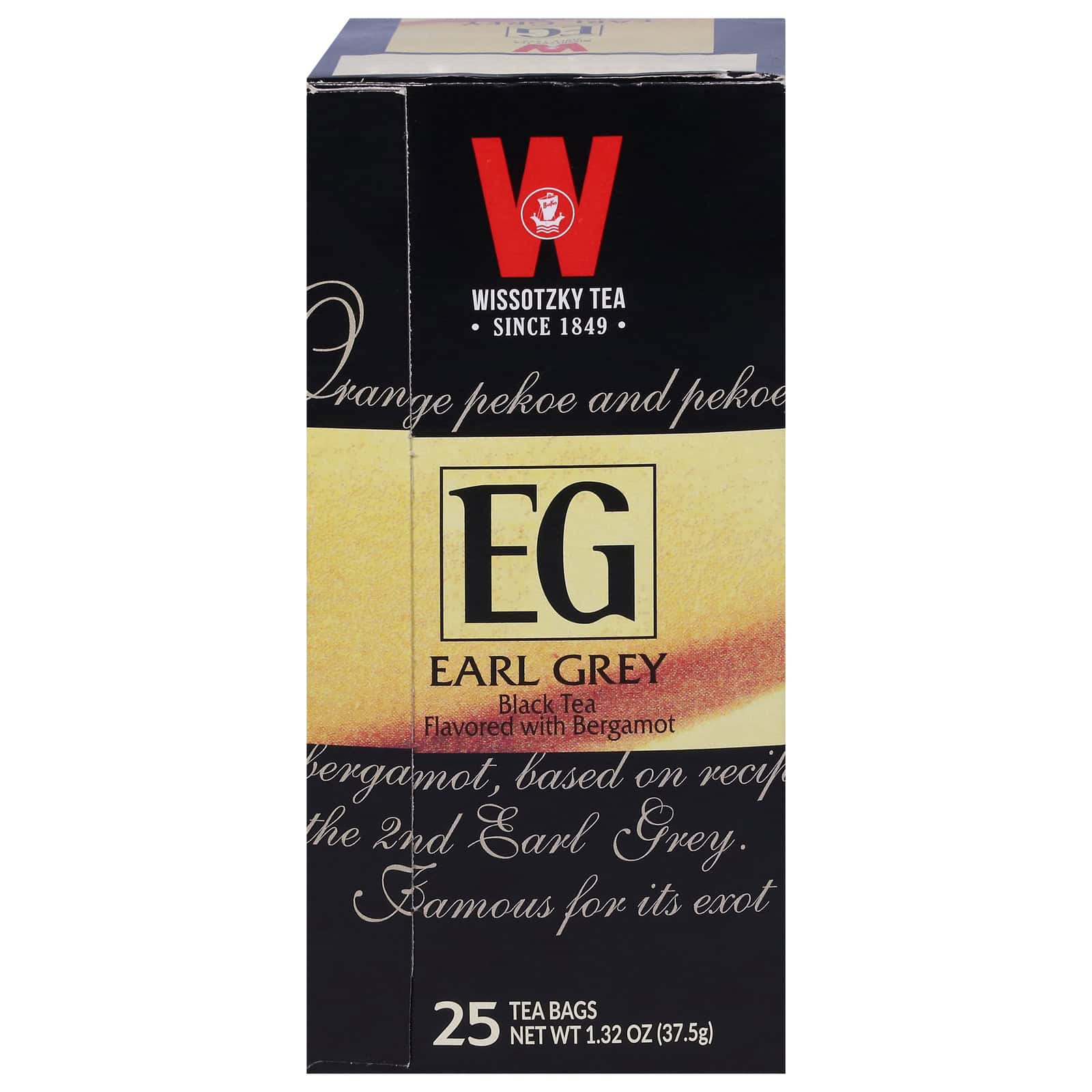 Wissotzky - Tea Earl Gray Black - Case of 12 - 25 BAG