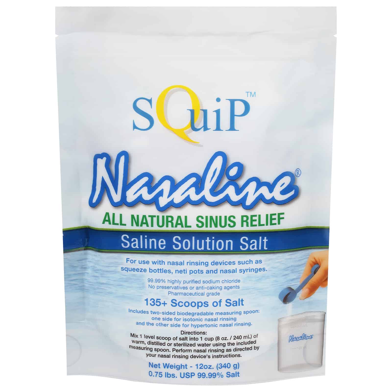 Nasaline - Saline Solution Salt - 1 Each - 12 OZ