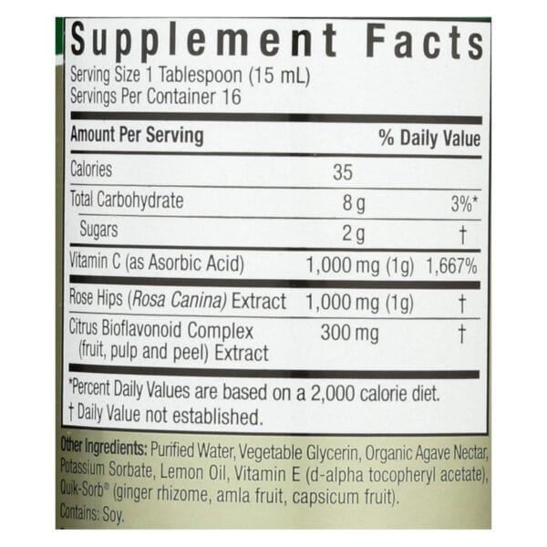 Nature's Answer - Liquid Vitamin C - 8 fl oz - Image 3