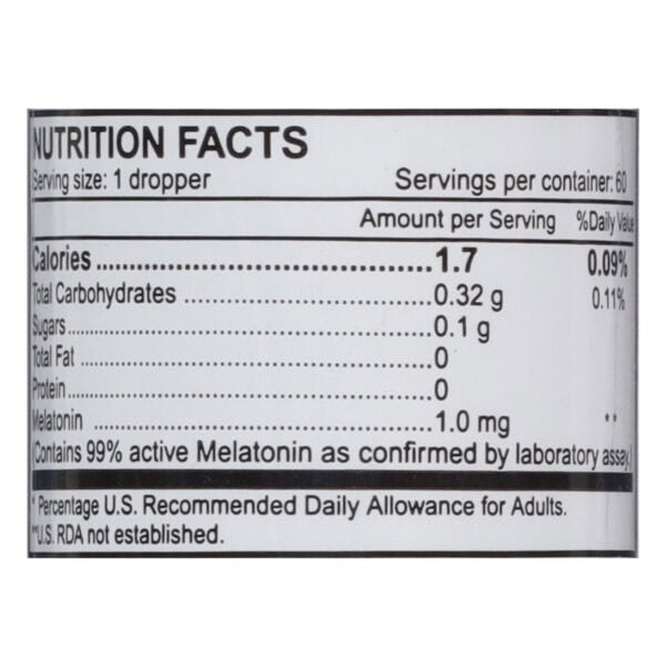 Sublingual Products Melatonin Solution - 2 fl oz - Image 3