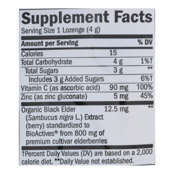 Nature's Way Honey Lemon Elderberry Zinc Lozenges  - 1 Each - 24 CT - Image 3
