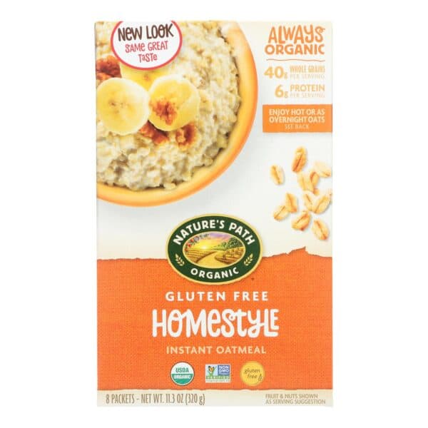 Nature's Path Organic Hot Oatmeal - Homestyle - Case of 6 - 11.3 oz. - Image 3