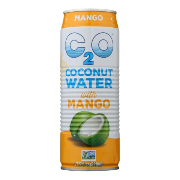 C2O - Pure Coconut Water - Mango - Case of 12 - 17.5 fl oz. - Image 3