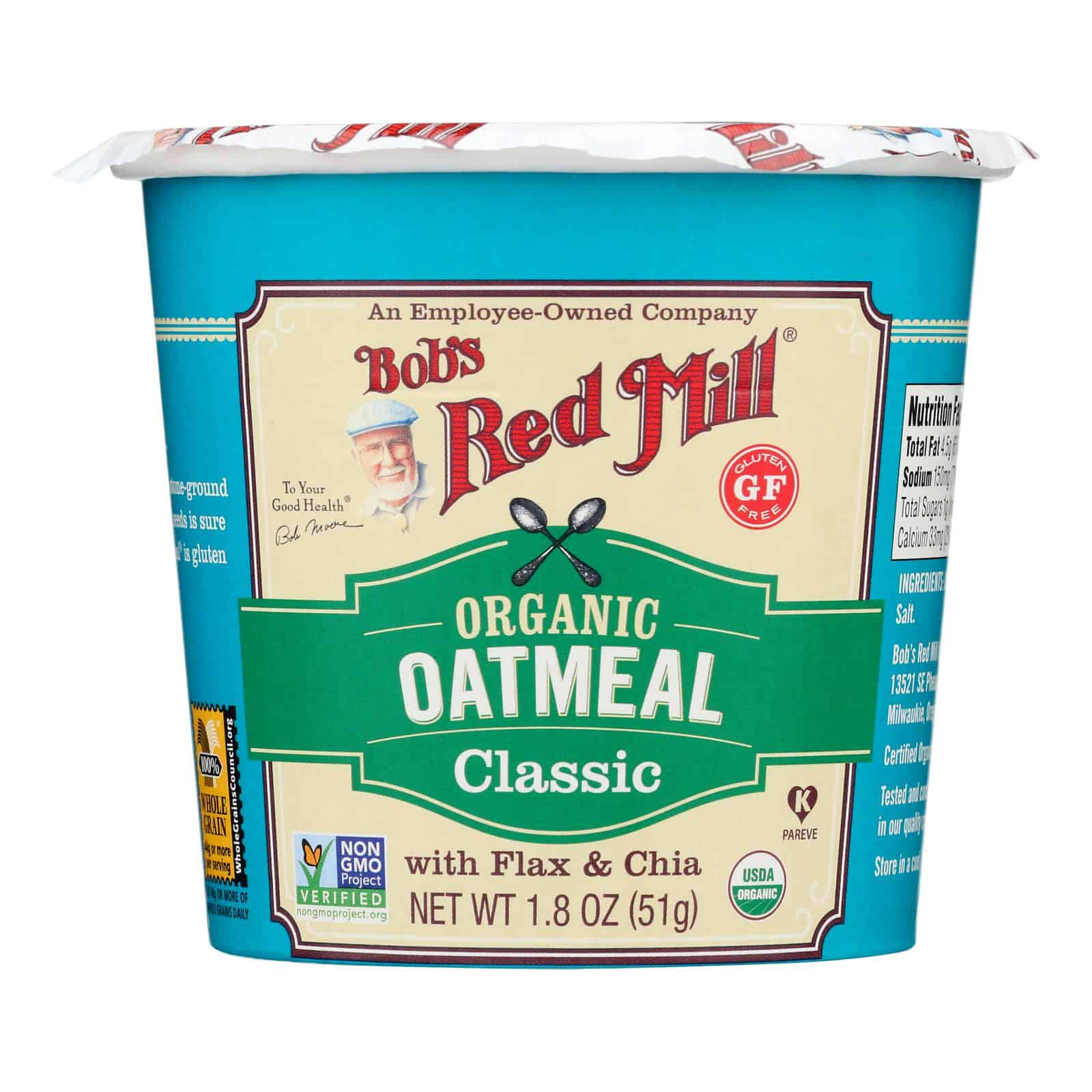 Bob's Red Mill - Oatmeal - Organic - Cup - Classc - Gluten Free - Case of 12 - 1.8 oz - Image 2