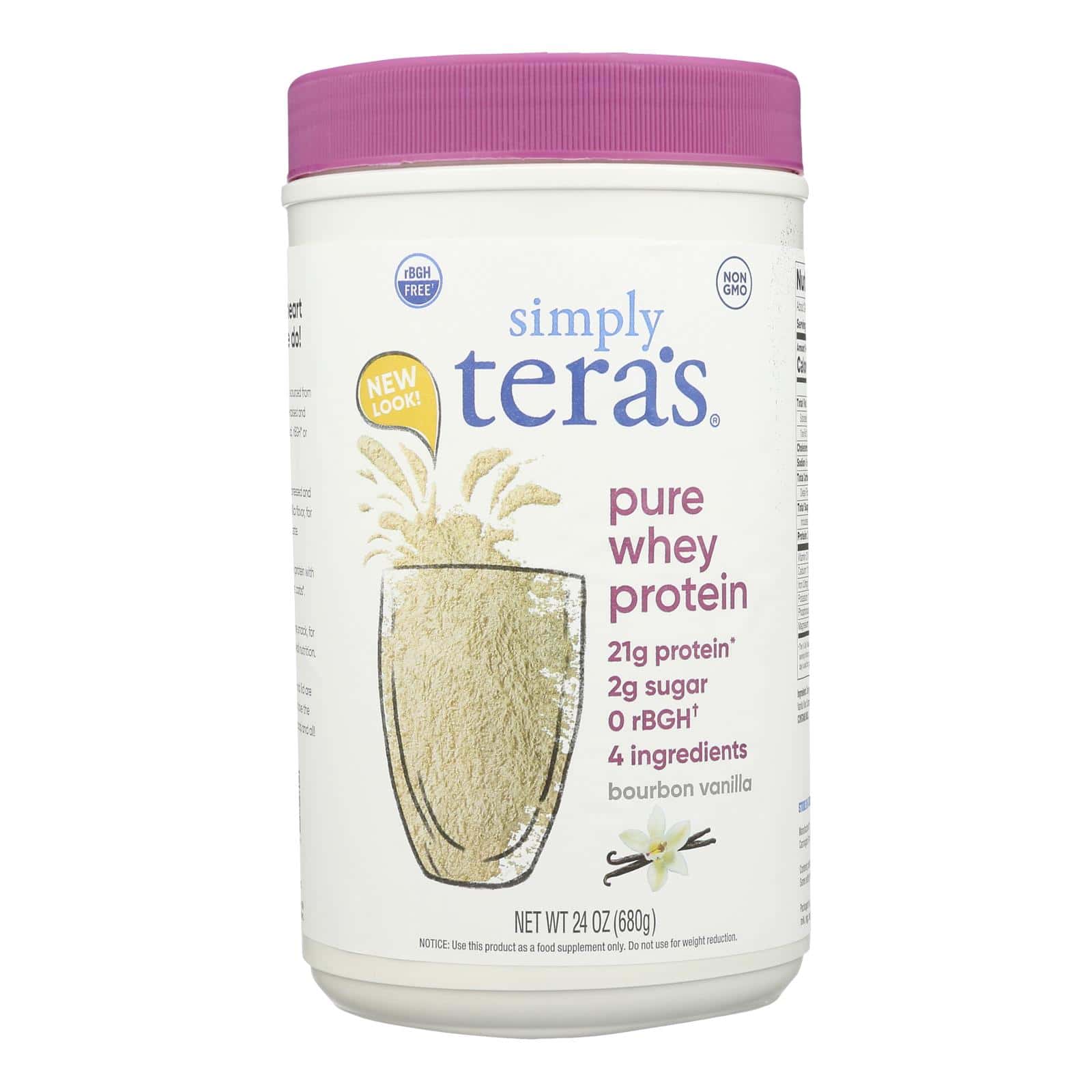 Tera's Whey Protein - rBGH Free - Bourbon Vanilla - 24 oz