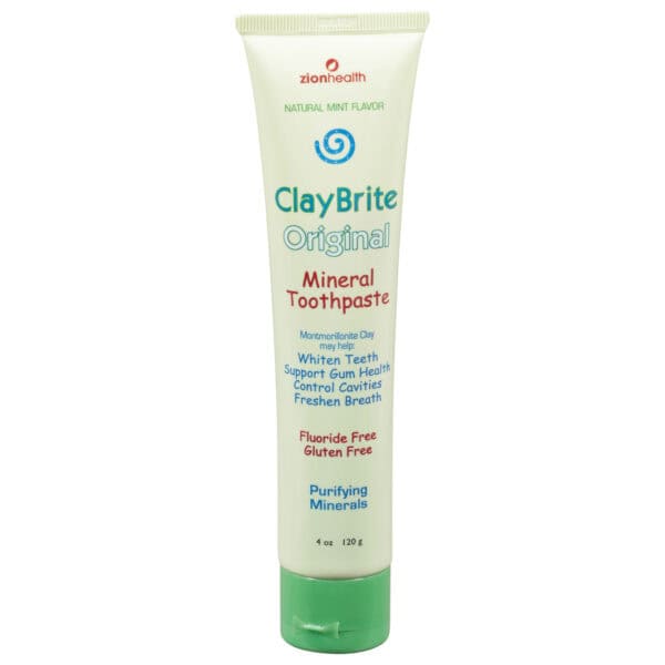Zion Health ClayBrite Natural Toothpaste - Natural Mint - 3.2 oz - Image 2