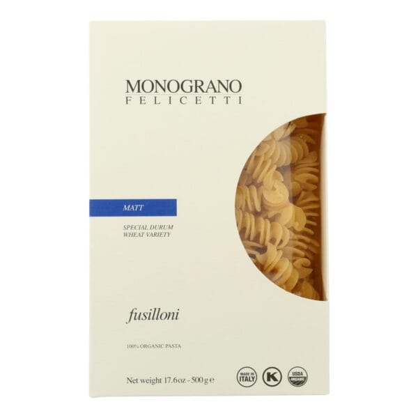 Monograno - Matt Organic Fusilloni - Case of 8 - 17.64 OZ - Image 3