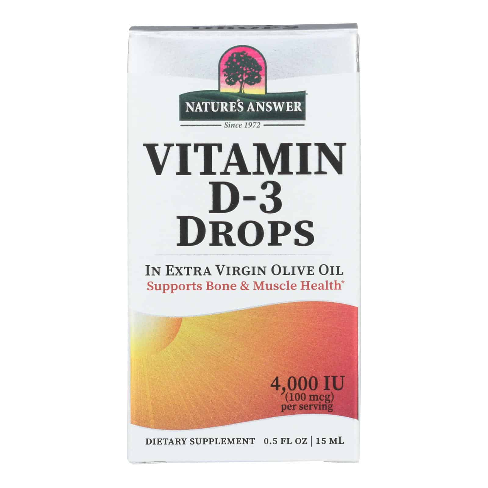 Nature's Answer - Vitamin D-3 Drops - 4000 IU - 0.5 fl oz - Image 2