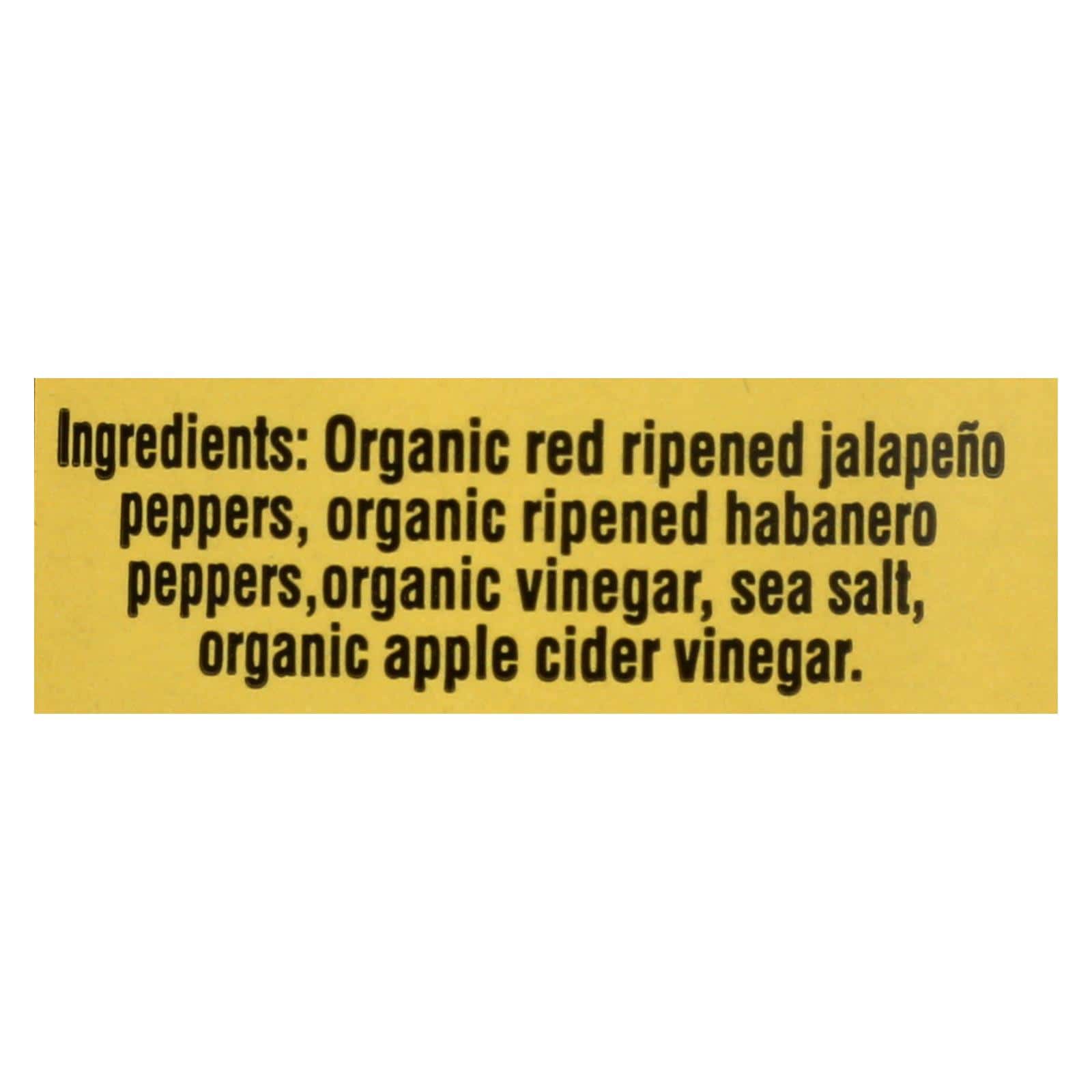 Organic Harvest Pepper Sauce - Habanero - Case of 12 - 5 oz. - Image 2