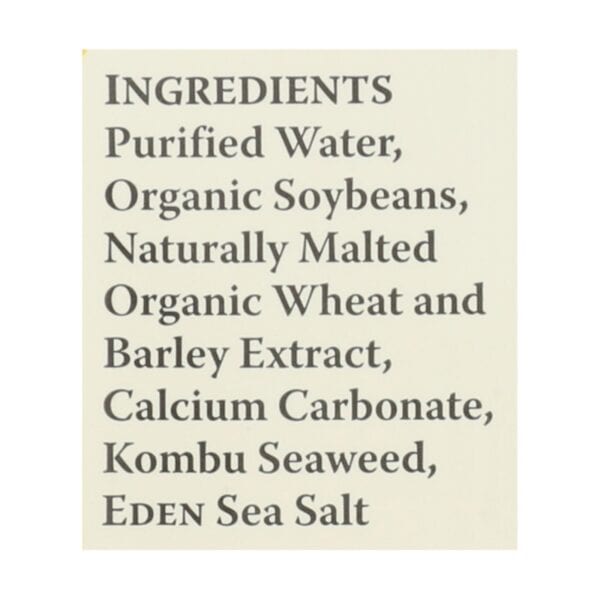 Eden Foods Eden soy Organic Original Soymilk - Case of 12 - 32 FL oz.