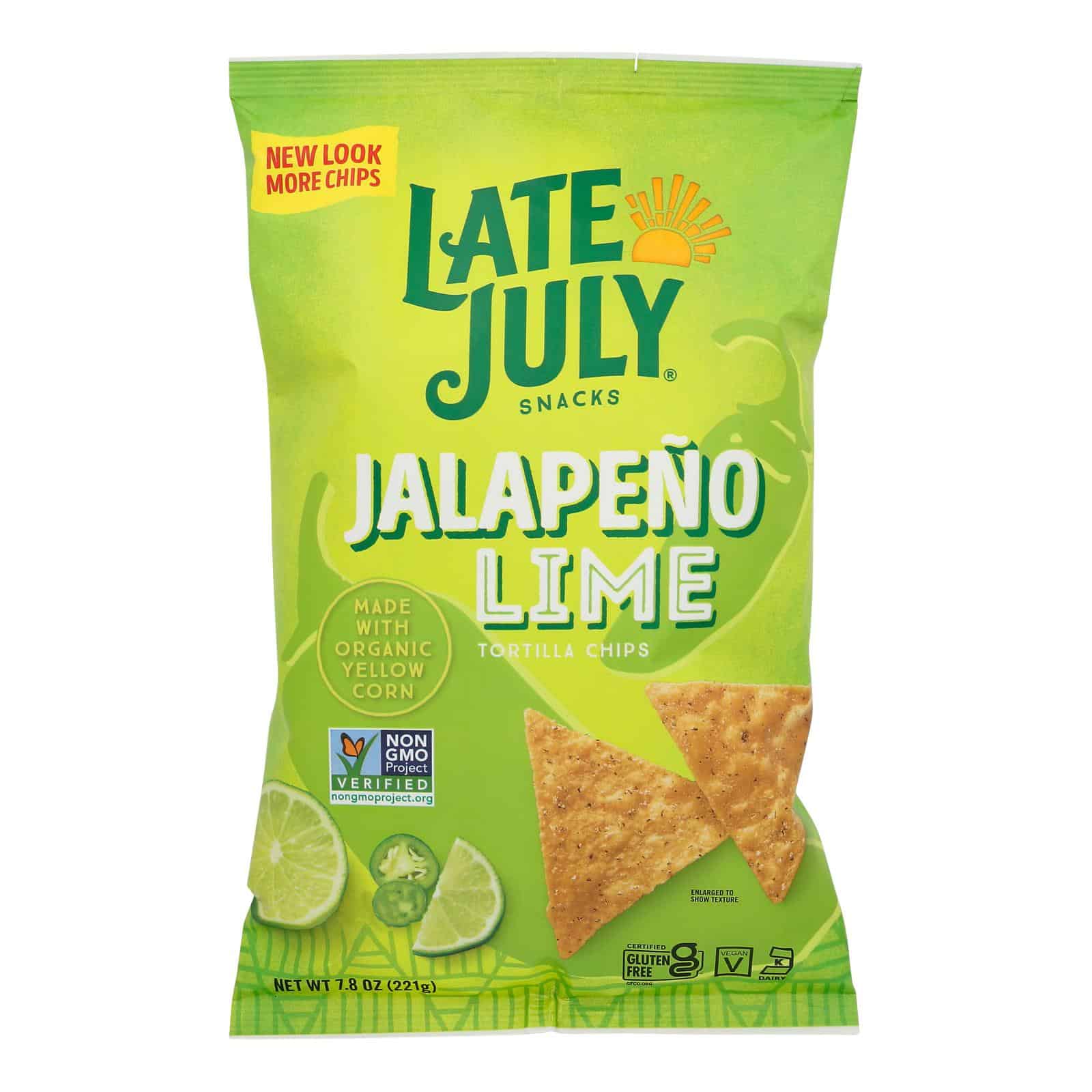 Late July Snacks - Tort Chip Jalap Lime - Case of 12-7.8 OZ - Image 2