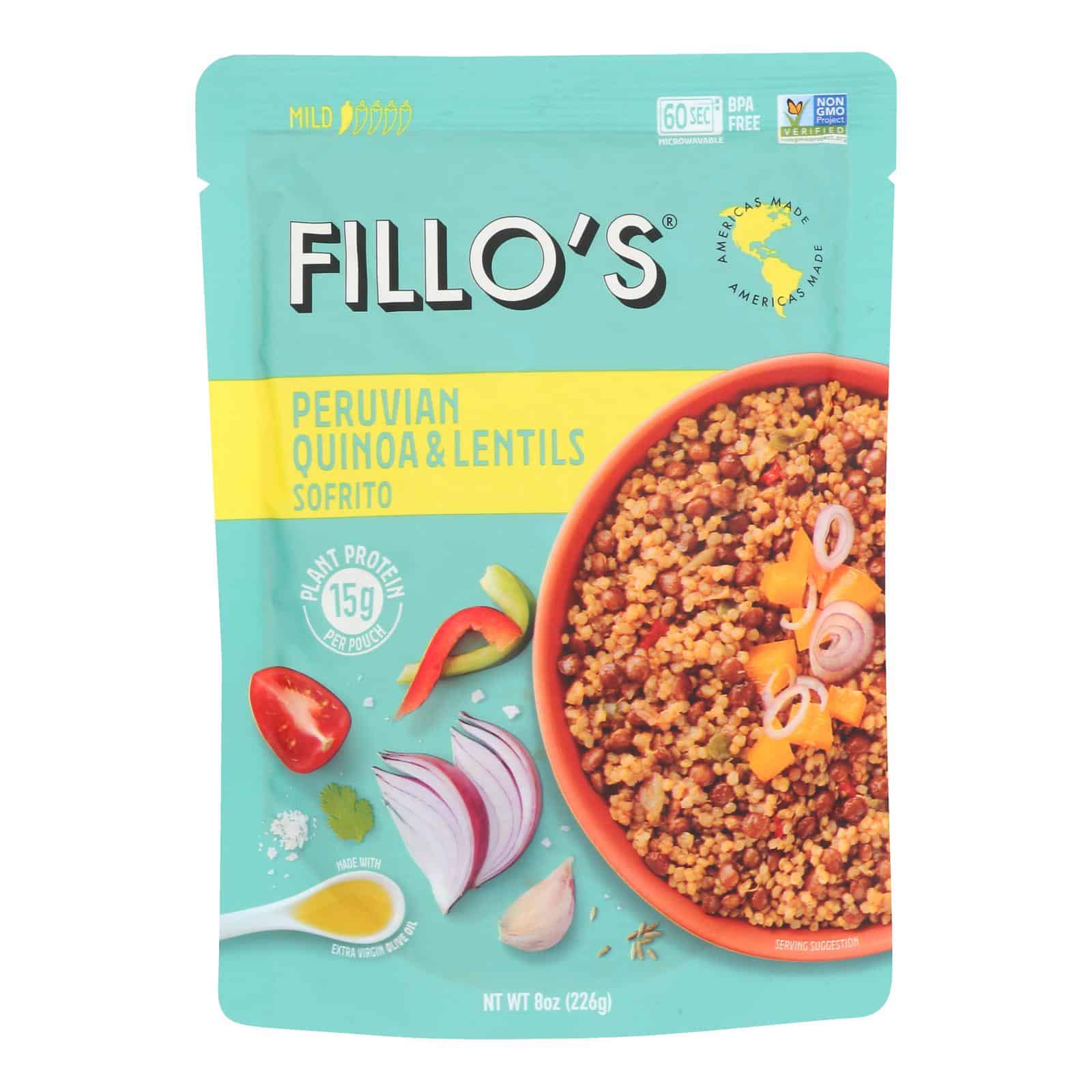 Fillo's - Lentils/quinoa Peruvian - Case of 6-8 OZ