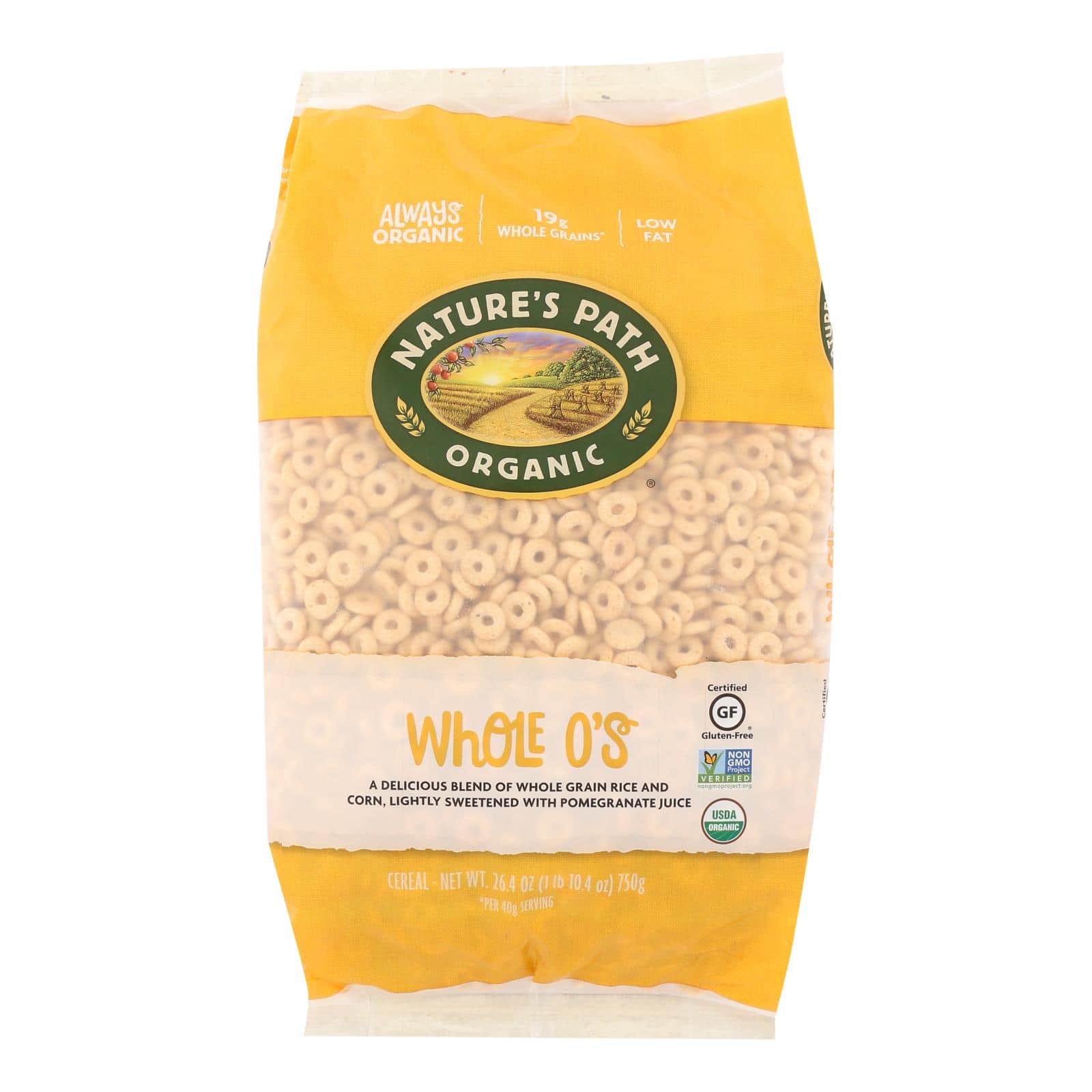 Nature's Path Organic Whole O's Cereal - Case of 6 - 26.4 oz. - Image 3