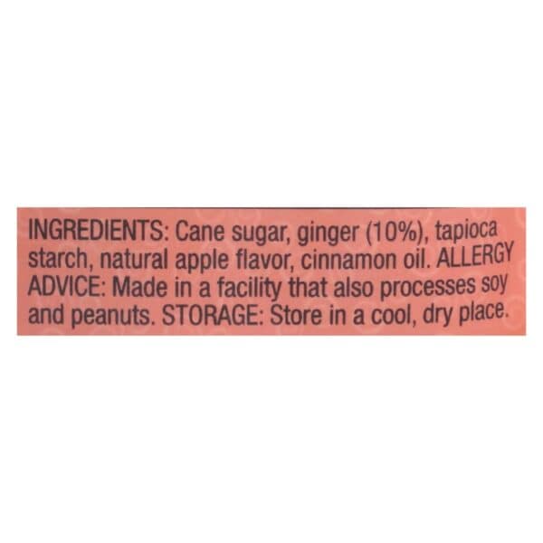 Ginger People Chewy Ginger Candy - Spicy Apple - Case of 12 - 3 oz.