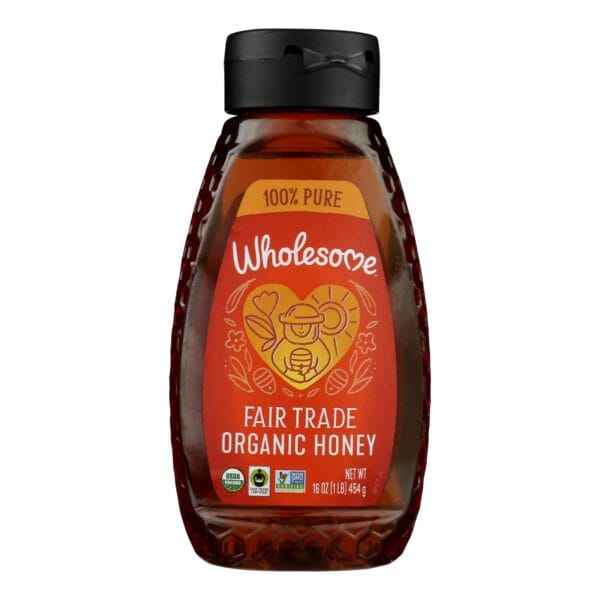 Wholesome Sweeteners Honey - Organic - Amber - Squeeze Bottle - 16 oz - case of 6 - Image 3