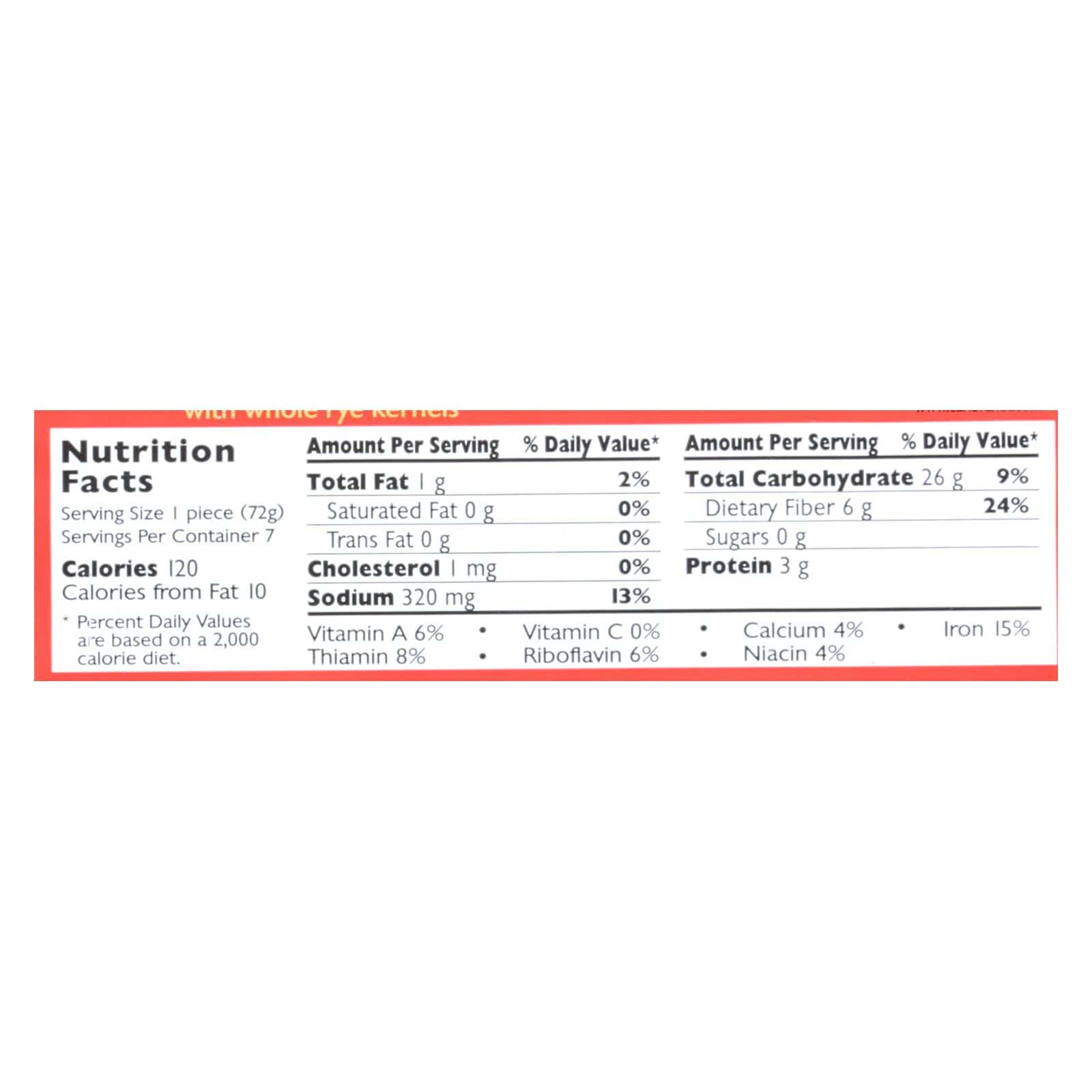 Mestemacher Bread Bread - Rye - Whole - 17.6 oz - case of 12 - Image 2