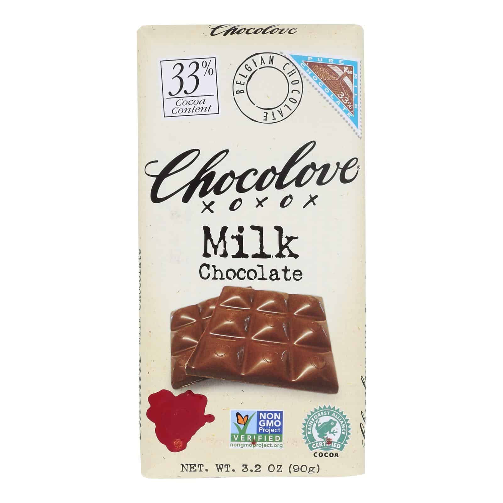 Chocolove Xoxox - Premium Chocolate Bar - Milk Chocolate - Pure - 3.2 oz Bars - Case of 12 - Image 2