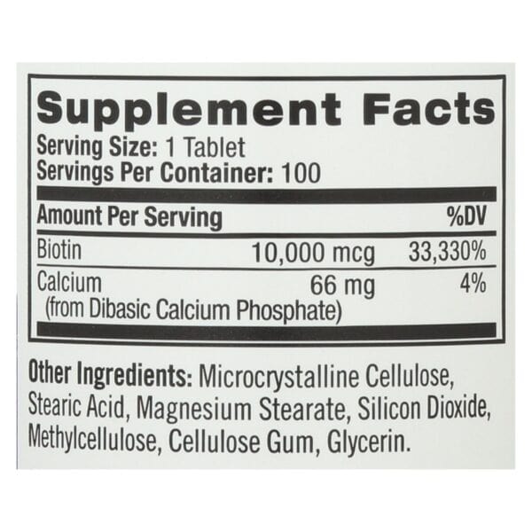 Natrol Biotin - 10000 mcg - 100 Tablets - Image 2