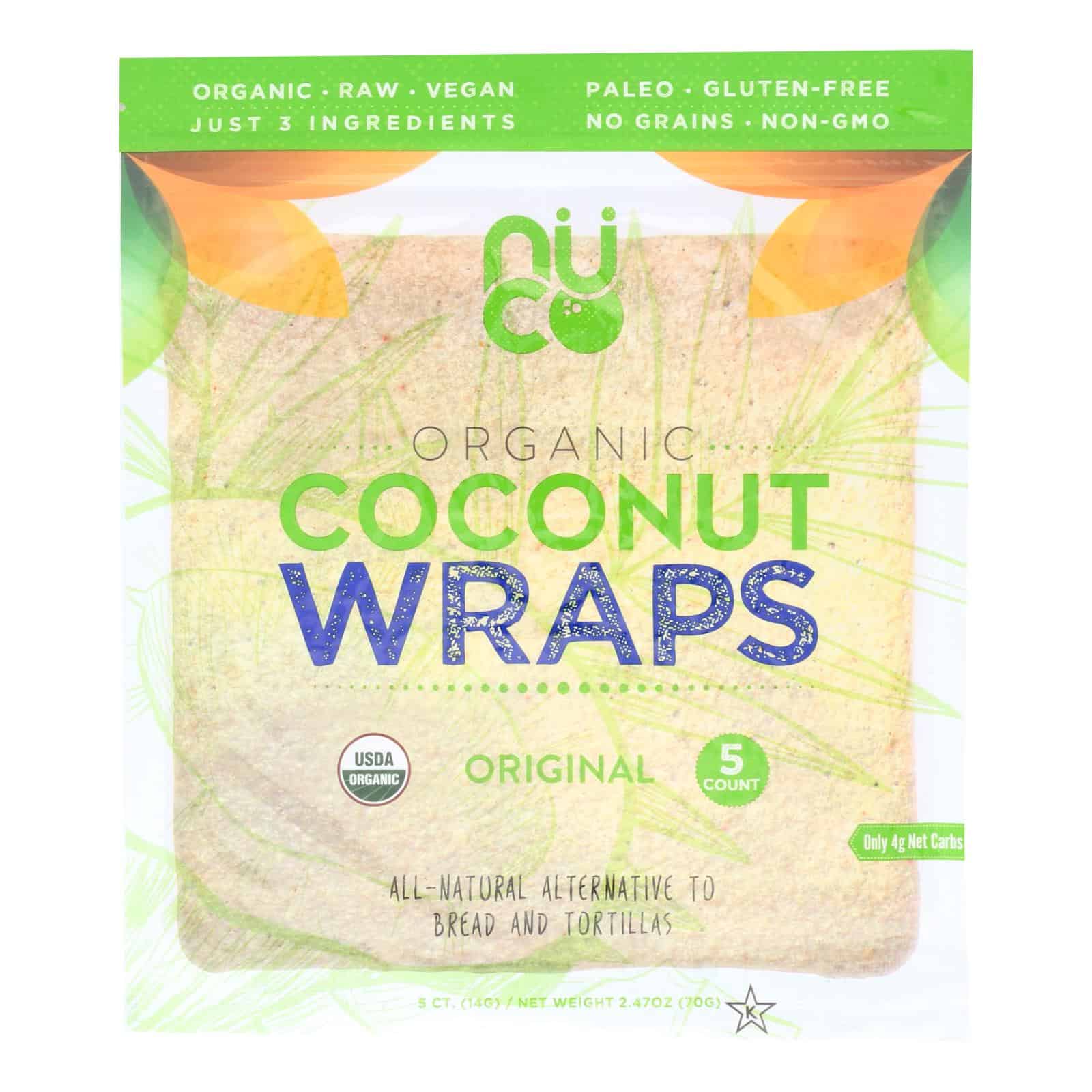 Nuco Original Organic Coconut Wraps - Case of 12 - 2.47 OZ - Image 2