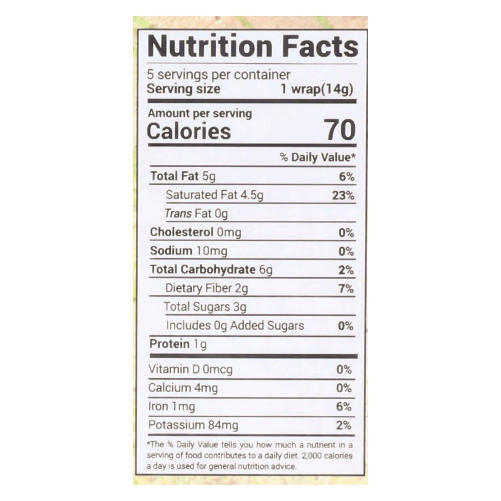 Nuco Original Organic Coconut Wraps - Case of 12 - 2.47 OZ - Image 3