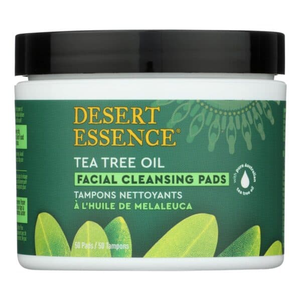 Desert Essence - Natural Tea Tree Oil Facial Cleansing Pads - Original - 50 Pads