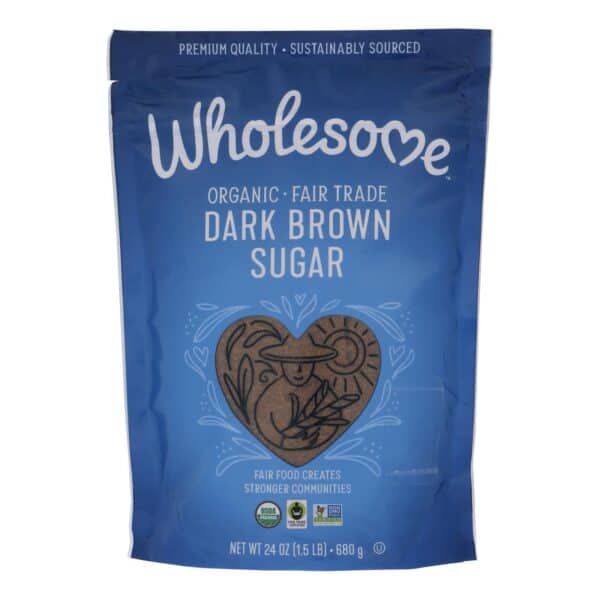 Wholesome Sweeteners Sugar - Organic - Dark Brown - 24 oz - case of 6 - Image 2