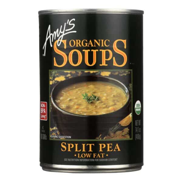 Amy's - Organic Fat Free Split Pea Soup - Case of 12 - 14.1 oz - Image 3