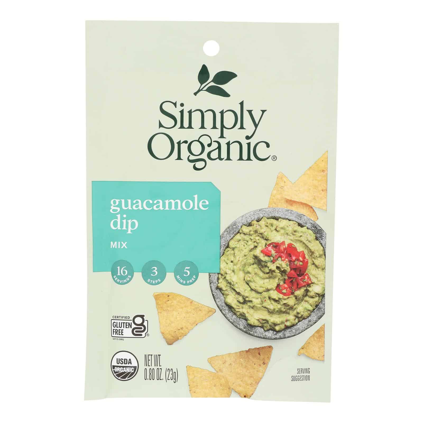 Simply Organic Guacamole Dip Mix - Case of 12 - 0.8 oz. - Image 2