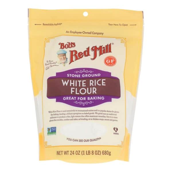Bob's Red Mill - Flour Wht Rice Stne Ground - Case of 4-24 OZ - Image 3