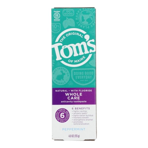 Tom's Of Maine - Tp Whole Care Ppmnt Fluor - Case of 6 - 4 OZ - Image 3