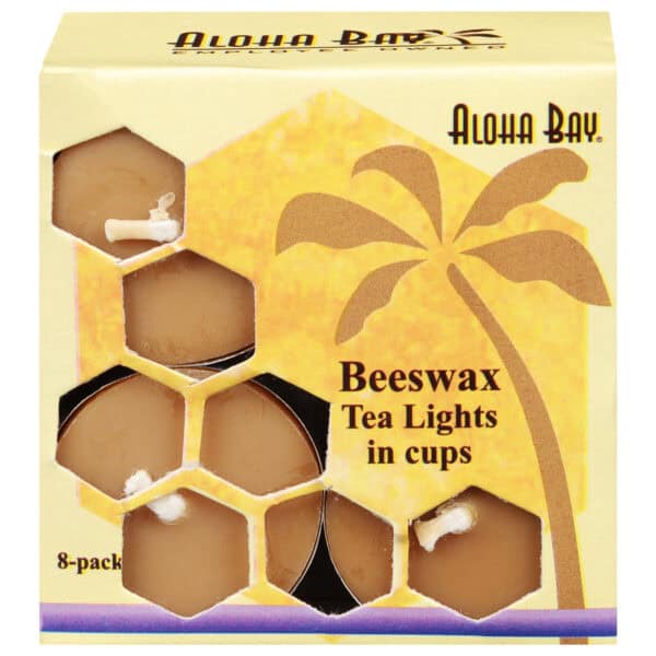 Aloha Bay - Beeswax Tea Light Candles  - 8 CT - Image 2