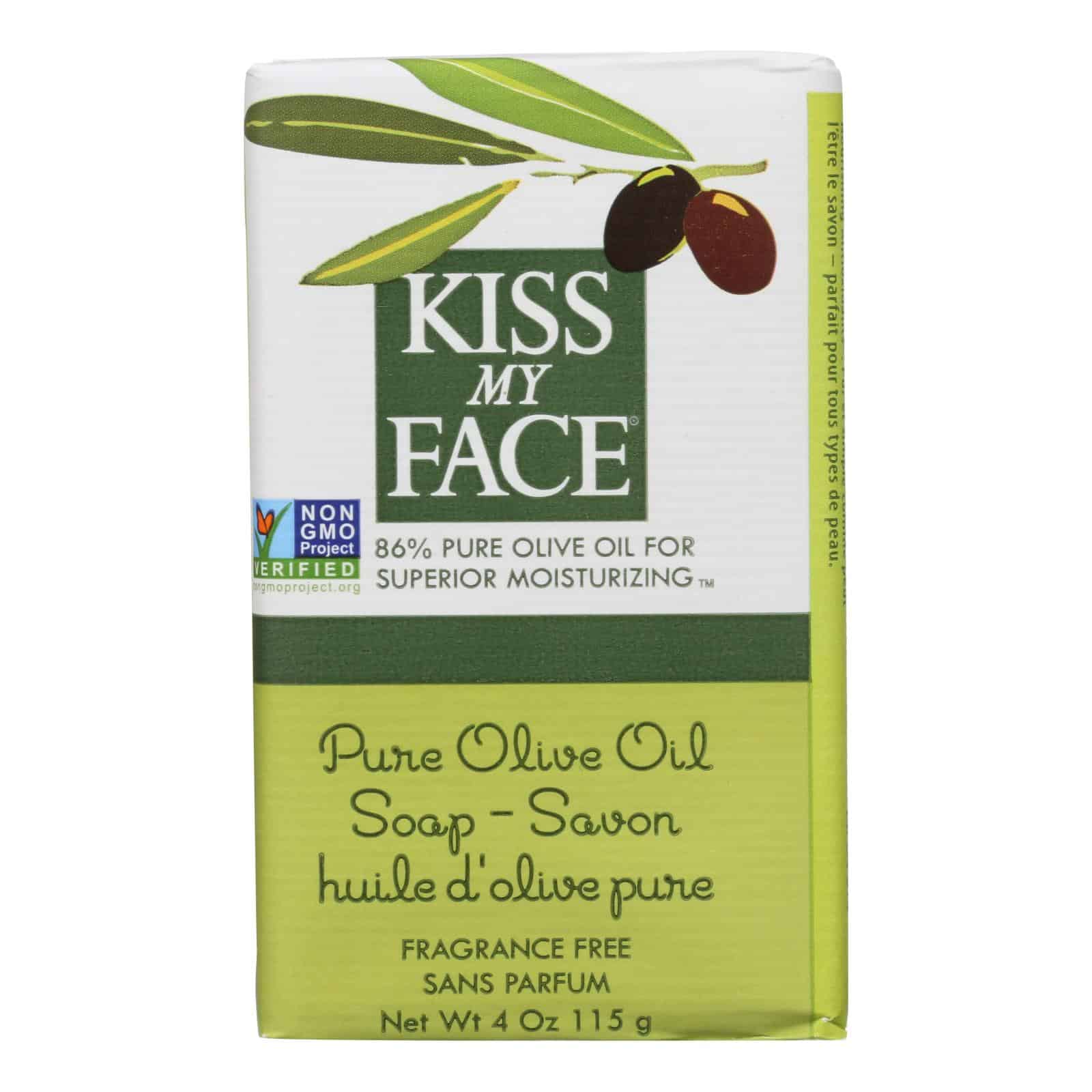 Kiss My Face Bar Soap Pure Olive Oil Fragrance Free - 4 oz - Image 2