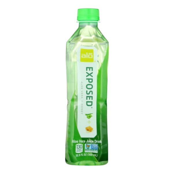 Alo Original Exposed Aloe Vera Juice Drink -  Original and Honey - Case of 12 - 16.9 fl oz.