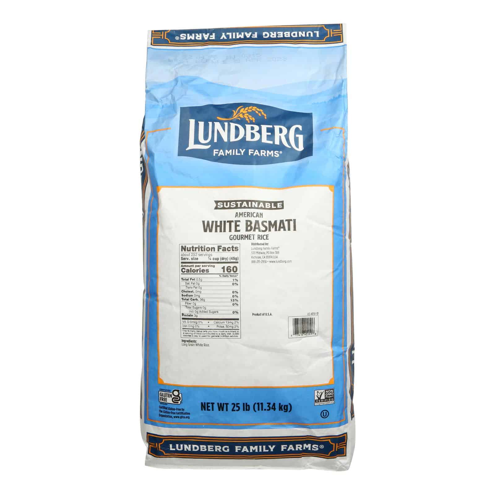 Lundberg Family Farms California White Basmati Rice - Single Bulk Item - 25LB - Image 2