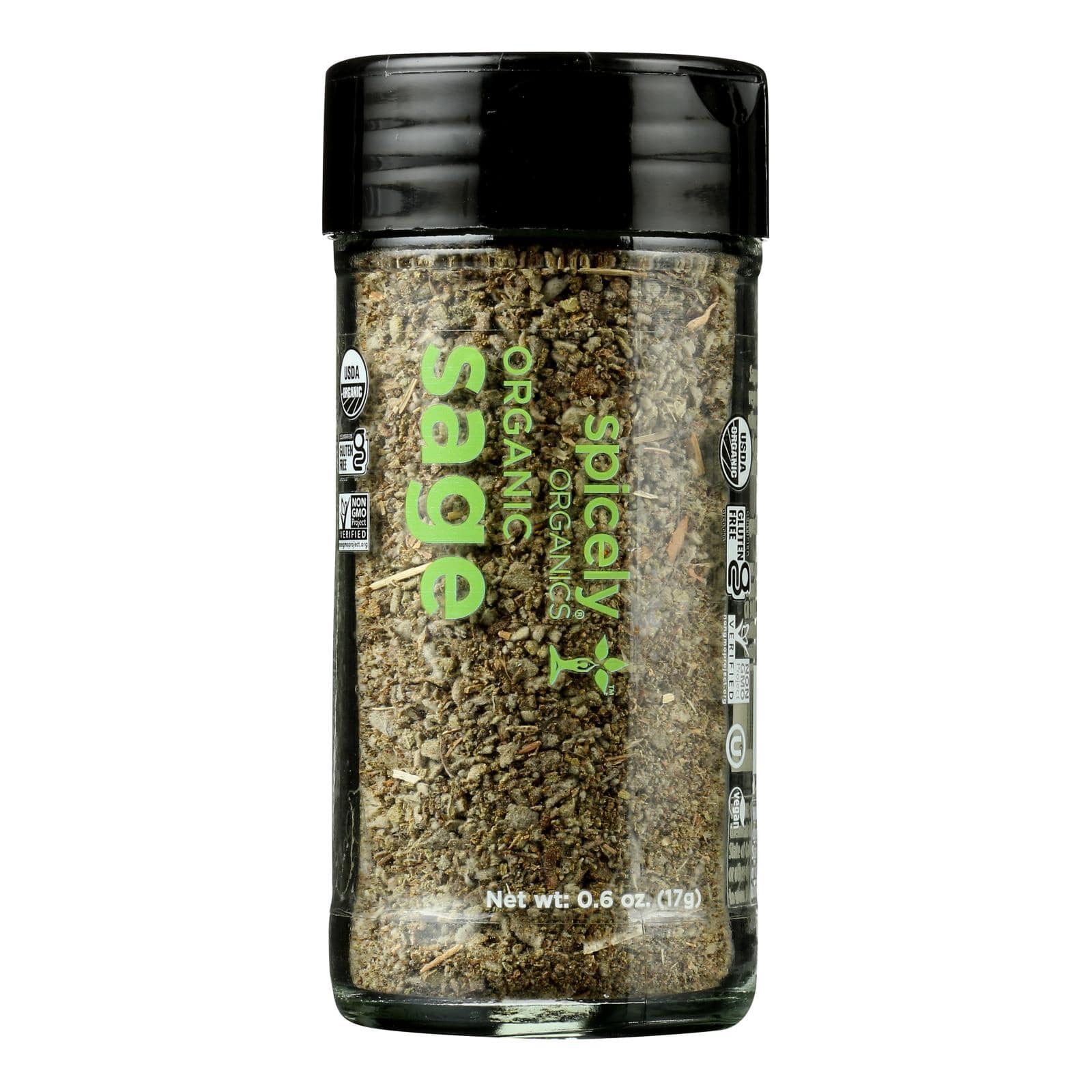 Spicely Organics - Organic Sage - Rubbed - Case of 3 - 0.4 oz. - Image 2