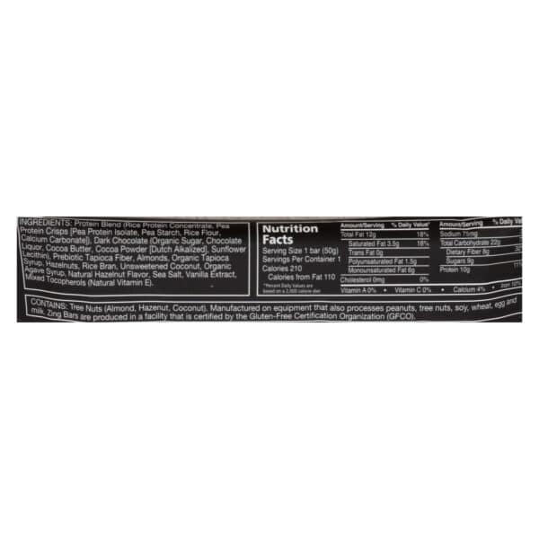 Zing Bars - Nutrition Bar - Dark Chocolate Hazelnut - 1.76 oz Bars - Case of 12 - Image 2